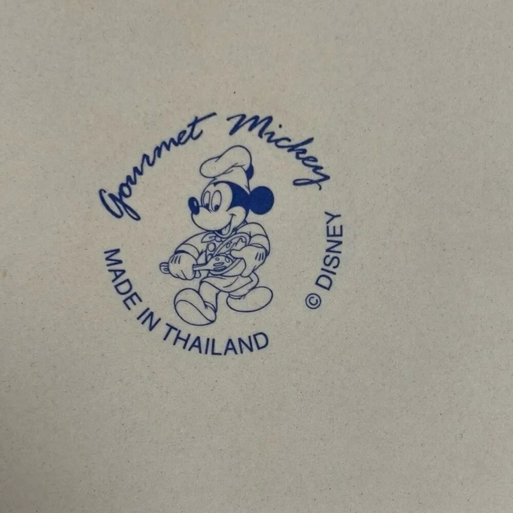 Disney Gourmet Mickey Ceramic Hot Plate 6X6 & Pop Up Kitchen Sponges Blue White
